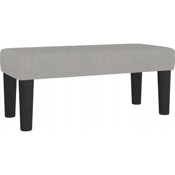 Lavice, světle šedá, 70x30x30 cm, čalouněná látkou