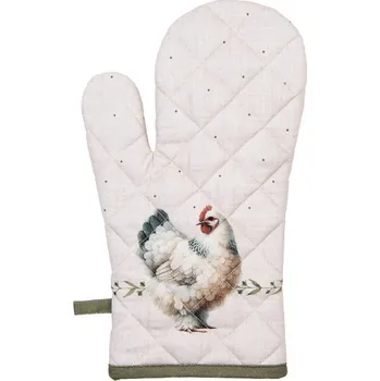 Chňapka Béžová chňapka - rukavice se slepičkami Barnyard Chicken - 18*30 cm