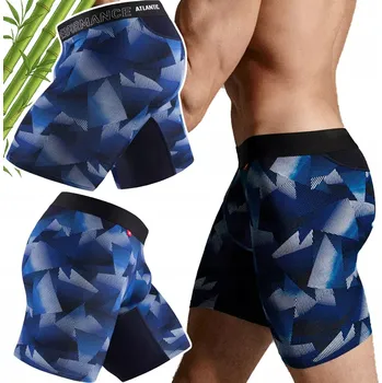 Pánské spodní prádlo Pánské boxerky Atlantic sportovní bambusové pohodlné S PRODLOUŽENOU NOHAVICÍ - XL