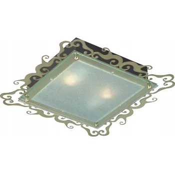Stropní Svítidlo Casablanca 2X60W E27 38 Cm patinované čtverec