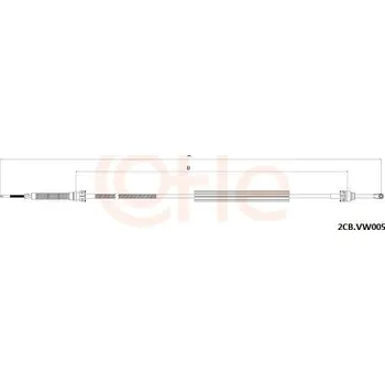 Tažné lanko, ruční převodovka COFLE 2CB.VK005