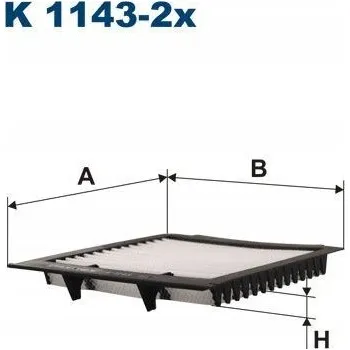 Kabinový filtr Filtron K 1143-2x Filtr, větrání prostoru pro cestující