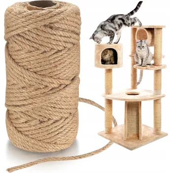 Jutový provaz / lano na škrabadlo pro kočky 5mm 50m