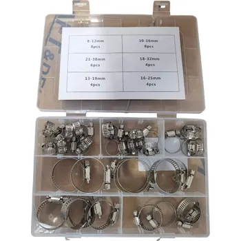 Dílna Sada hadicových spon 34 ks, Kraft&Dele KD10866