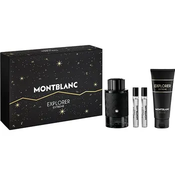 Pánský parfém Montblanc Explorer Extreme parfém 100 ml + sprchový gel 100 ml + 2 x cestovní sprej 7,5 ml, dárková sada pro muže