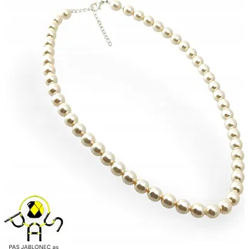 Náhrdelník Perlové korále, perly ecru, náhrdelník z perel, perličky, korálky, perlové kuličky