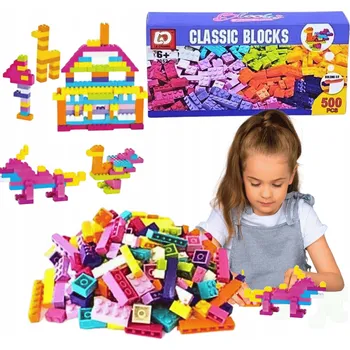 ostatní stavebnice KLASICKÉ STAVEBNÍ STAVEBNICE RŮZNÉ KONFIGURACE 500 DÍLKŮ