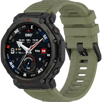 Příslušenství k chytrým hodinkám eses Silikonový řemínek pro Xiaomi Amazfit T-Rex 3 Pro 48mm - Zelený