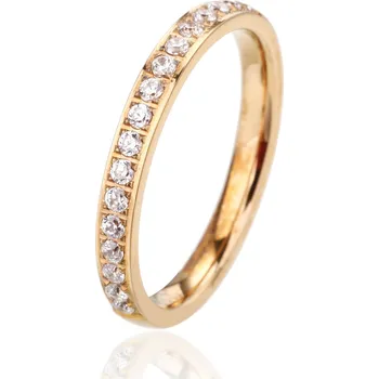 Prsten Jan Kos jewellery Ocelový prsten s bílým zirkonem STA-7233/R