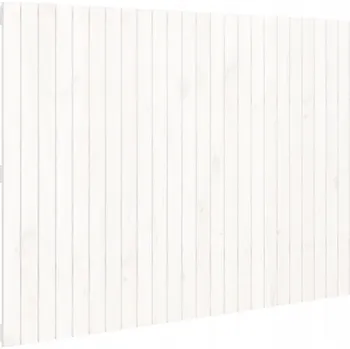 Nástěnné čelo postele bílé 159,5x3x110 cm masivní borové dřevo