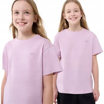 Dívčí oblečení Dívčí tričko 4F Dětské tričko OVERSIZE velikost 140 TTSHF2326 SS25