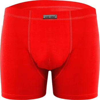 Pánské spodní prádlo Sesto Senso Pánské dlouhé boxerky červené XXL