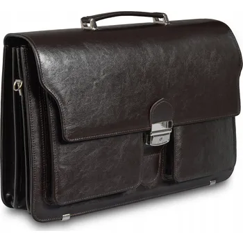 Pánská aktovka Pánská aktovka kožená z PRAVÉ KŮŽE TS18 čokoládová
