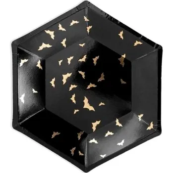 Stolování Papírové talíře - netopýři - halloween - 20 cm - 6 ks