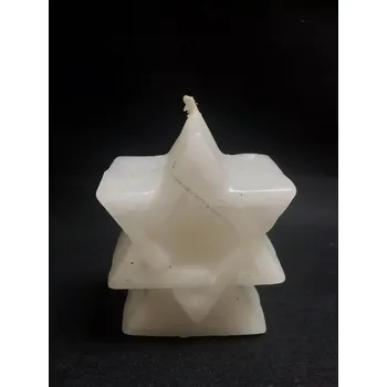 Svíčka Svíce hexagram - bílý