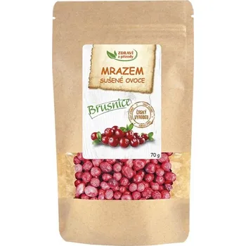 Sušená potravina BRUSINKY SUŠENÉ mrazem 25g ZDRAVÍ Z PŘÍRODY