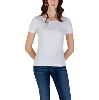 Pánské oblečení Bílé triko EA7 s krátkým rukávem EA7 modrá | bílá 3493071