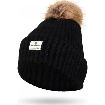 Čepice Peterson čepice beanie černá, univerzální velikost