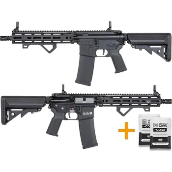 Airsoftová zbraň Specna Arms Daniel Defense RIS III 10.5" SA-P27 PRIME Aster II ETU + kuličky ZDARMA - černá