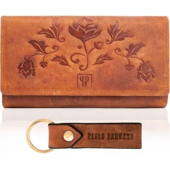 Peněženka Paolo Peruzzi kožená peněženka oranžová - dámská