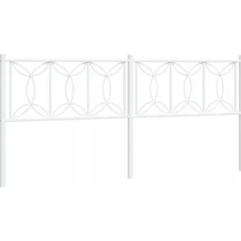 Kovové čelo postele bílé 200 cm