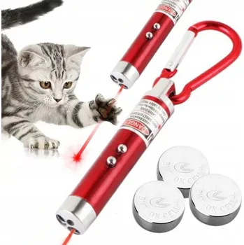 LASER WSKAŹNIK LASEROWY LATARKA ZABAWKA PRO KOČKU 2V1