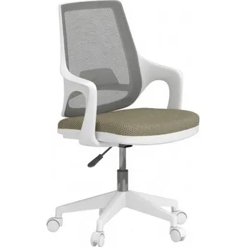 Otočná židle na kolečkách Habitat - bílá/zelená