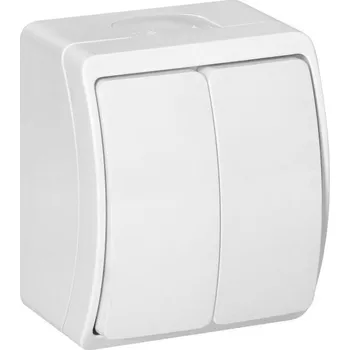 vypínač Dvojitý vypínač Klasik Orno bílý OR-OE-7101/W