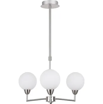 LOGOS ZÁVĚSNÁ LAMPA SATÉNOVÁ 3X25W G9 BÍLÉ STÍNIDLO