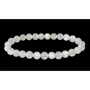 ACHÁT BÍLÝ náramek - kulička 4 mm - MINERÁLNÍ KAMENY