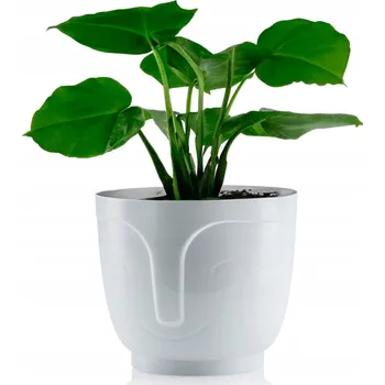 Květináč Květináč 18,5 cm plast bílý