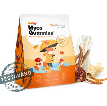 Zdraví MYCOGUMMIES - 60 x gumídci s vitálními houbami 150 g MYCOMEDICA