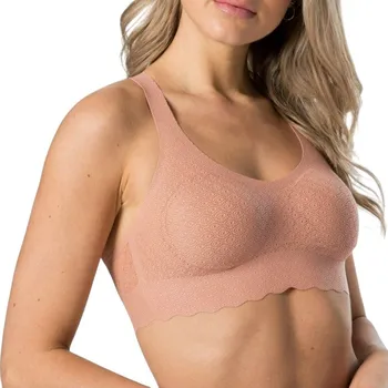 Podprsenka Béžová podprsenka braletka Sloggi Zero Feel Top vel. XS