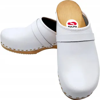 Pánská zdravotní obuv PÁNSKÉ ORTOPEDICKÉ TREPY LÉKAŘSKÉ KOŽENÉ BÍLÉ NEMOCNIČNÍ vel. 36