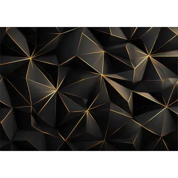 Fototapeta FOTOTAPETA ABSTRAKCE 3D ČERNÁ ZLATÁ NA ZEĎ LOŽNICE OBÝVACÍ POKOJ 400x280