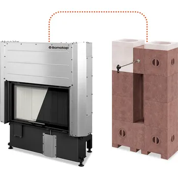 Krbová vložka ROMOTOP IMPRESSION 3G L 83.51.16A krbová vložka 5,8-15,1 kW, s akumulačním modulárním systémem AMS
