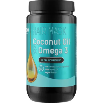 Vlasová regenerace MASKA NA VLASY – Kokosový olej a Omega 3 - HAIR MASK – Coconut Oil & Omega 3 946 ml BIO NATURELL