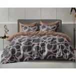 Flanelové povlečení z mikrovlákna BRUSARI šedo-hnědé Rozměr povlečení: 70 x 80 cm | 140 x 200 cm