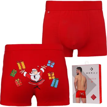 Pánské spodní prádlo Pánské vánoční boxerky pohodlné Dárek Bavlna MORAJ 1 Ks XXL