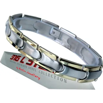 Náramek PÁNSKÝ NÁRAMEK OCEL 316L POZLACENÝ