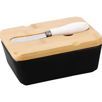 Máslenka Florina Dóza na máslo s nožíkem Adria, černá