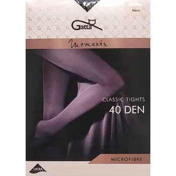 Dámské punčochy GATTA MOMENTS Dámské Punčocháče CLASSIC TIGHTS 40 DEN vel. 2-S NERO černé