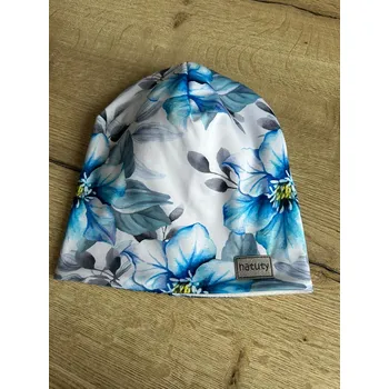 Čepice Natuty Čepička homeless s fleecem - ledové květy Velikost: 49-51