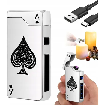 ZAPALOVAČ ZAPALOVAČ PERSONALIZOVANÝ USB DESIGN STŘÍBRNÝ DÁREK