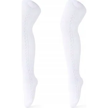 Dívčí ažurové punčocháče bílé Be Snazzy, vel. 104/110