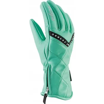 Rukavice Dámské lyžařské rukavice kožené Viking Kira Ski Lady zelené, velikost 6