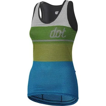 cyklistický dres Dotout dámský cyklistický dres glory w top - white/green/lime/light blue Velikost: L
