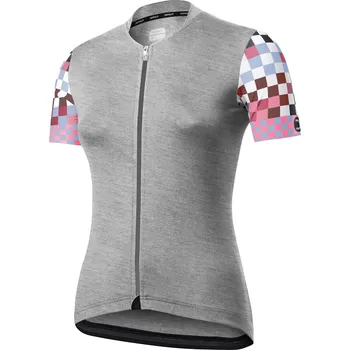 cyklistický dres Dotout dámský cyklistický dres live w jersey - melange light grey Velikost: XL