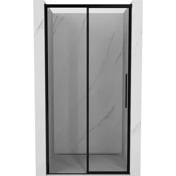 Sprchové dveře Mexen Rox posuvné sprchové dveře levé 110 cm, černý rám, černé - 8C2-110-000-70-70-L