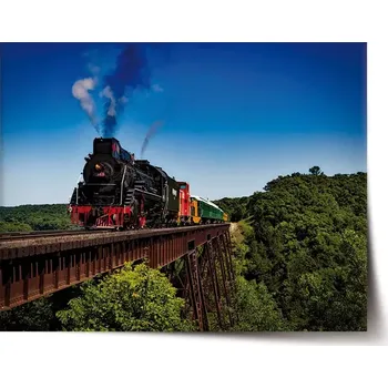 Plakát Sablio Plakát Vlak na mostě - 90x60 cm